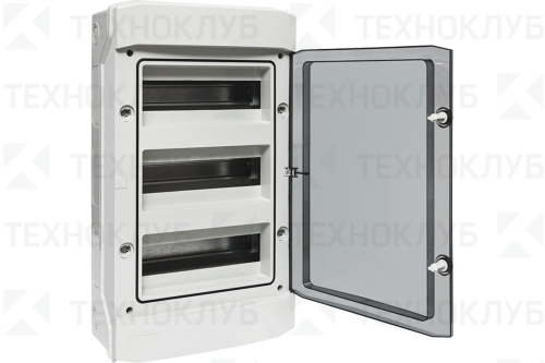 Щит ЩРН пласт. 36м прозр. IP65 535х319х144 Unix65  EKF