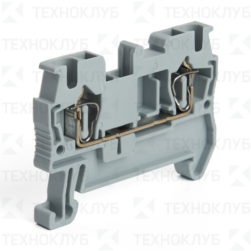 Зажим пружинный 2-х проводной  ЗНИ - 2,5 (LD552-1-25) серый  STEKKER