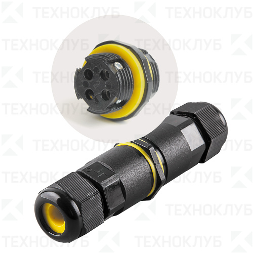 Коннектор кабельный  I-образный (винтовой клеммник 2PIN) IP68  LD518  STEKKER