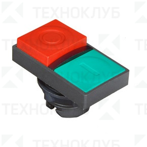 Кнопка двойная выступающая d22мм "Пуск+Стоп" LAY4-EL84 1НО+1НЗ IP40 Tekfor