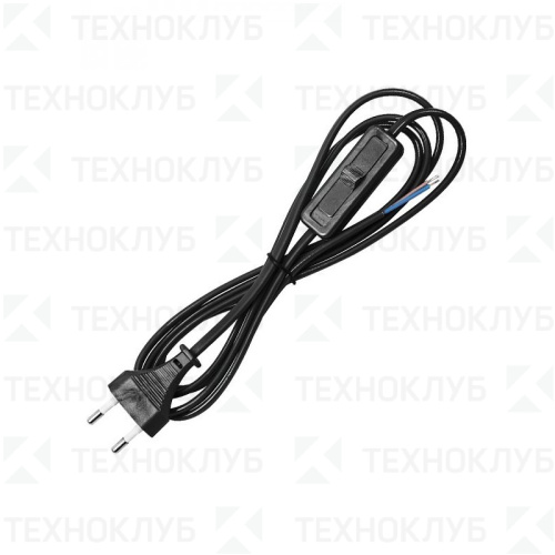 Шнур сетевой с выкл.1,9 м черн.  Feron