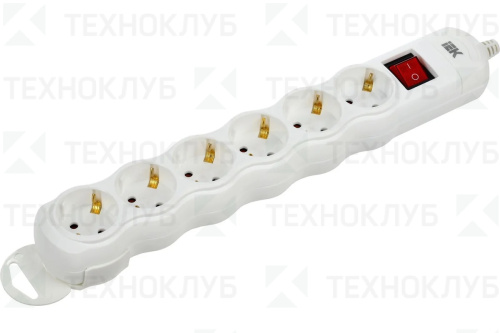 Розетка IEK колодка 6 гн с/з с вык. РПр06В