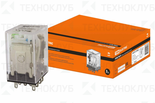 Реле промежуточное 4 контакта  3А  24V DC (РЭК78/4) с индикацией  TDM