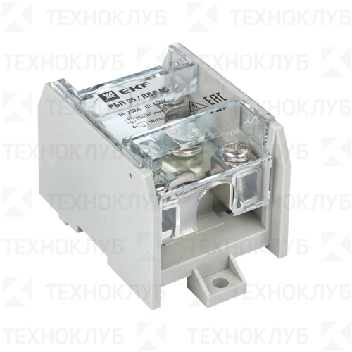 Распред-ный блок проходной РБП- 95 (1х95 - 4х16 мм2) 232/100А  EKF