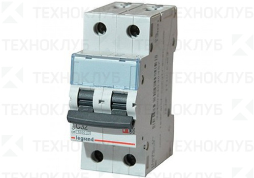Выключатель автомат. TX3 2п 16А C 6kA Legrand