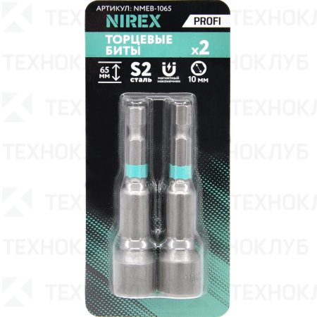 Насадка для кровельных шурупов 10*65 мм NIREX (2 шт.)