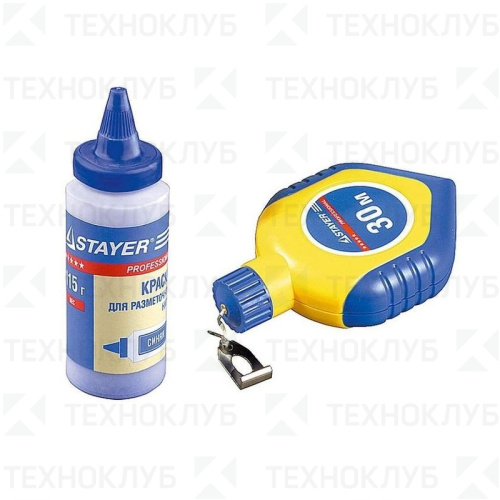 Шнур разметочный 30 м с краской