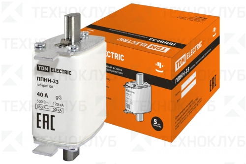 Предохранитель ППНН-33 габ.  00  40А TDM