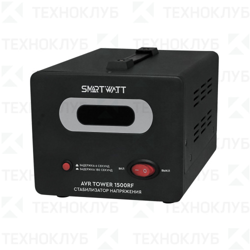 Стабилизатор  1500VA релейный (140-260V точ.±8%) AVR TOWER 1500RF (настол.)  SMARTWATT