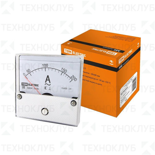 Амперметр А80Н 250А/5А-2,5, трансформаторного включения, (без поверки), TDM
