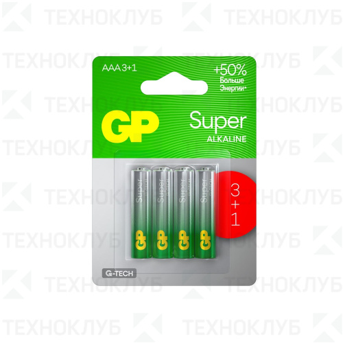 Батарейка (AAA) LR03 GP Super Alkaline (4шт) 24AA213/1-2CRSBC4