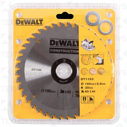 Диск DeWalt 216*40*30 мм дерево с гвоздями