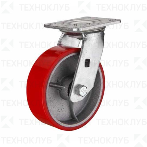 Колесо большегрузное полиуретановый обод поворотное 150 мм