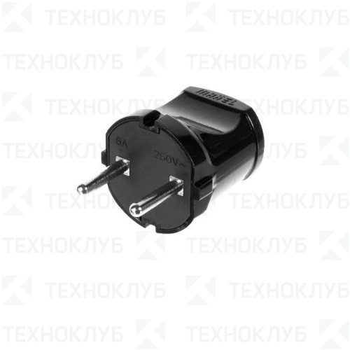 Вилка MAKEL 10051 6,5А б/з черная