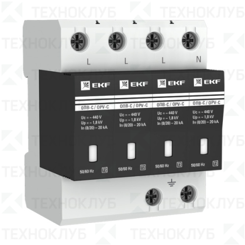 Разрядник гроз. ОПВ-C/4P In=20кА 385V Imax=40кА  EKF