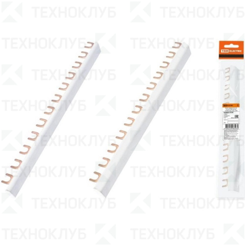 Шина соединительная FORK (вилка) 1ф 63А 12PIN (1 планка) TDM
