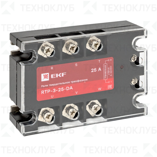Реле твердотельное 3-ф 25А (3...32V DC) RTP-25-DA  EKF
