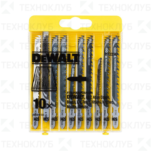 Набор пилок для лобзика DeWalt дерево 10 шт. (2290)