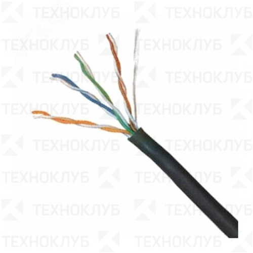Кабель LAN UTP-5E  4х2х0,51  Cu PE черный  SkyNet
