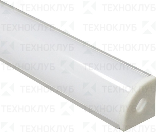 Профиль для LED-ленты CAB280 (2 м) угловой, матовый рассеиватель, 2 заглушки Feron 