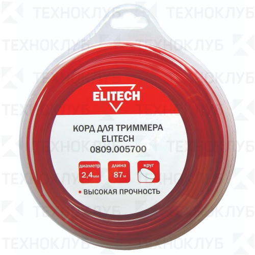 Леска 2,4 мм  87 м круг ELITECH