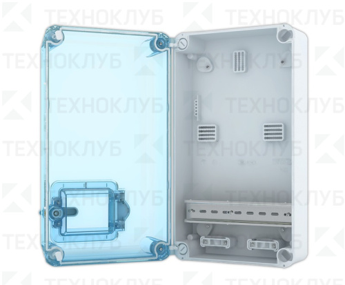 Щит уч. 1ф/ 4м пласт. 350х200х121 IP66 прозр. (KNS 66-350х200-1) Tekfor