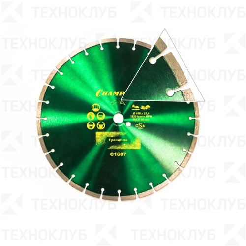 Диск  алмаз. Champion 400*25,4 мм гранит/бетон