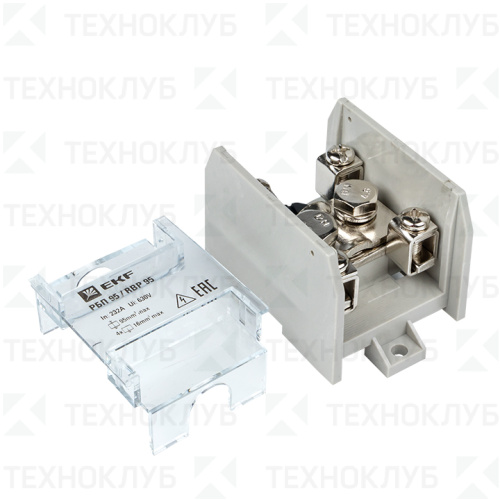 Распред-ный блок проходной РБП- 95 (1х95 - 4х16 мм2) 232/100А  EKF