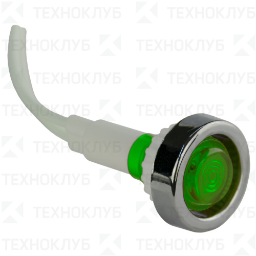 Лампа сигнальная d11мм 230V AC зеленая (неон) YL244-04  Энергия