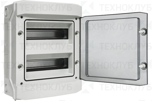 Щит ЩРН пласт. 24м прозр. IP65 384х319х144 Unix65  EKF