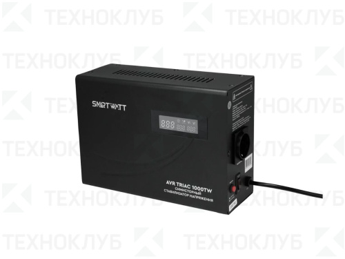 Стабилизатор  1000VA симисторный (100-260V точ.±4%) AVR TRIAC 1000TW (настенный)  SMARTWATT