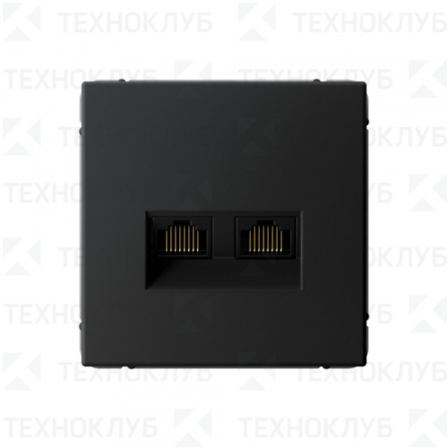 Розетка Systeme ArtGallery комп. RJ45 + RJ45 кат. 6 карбон