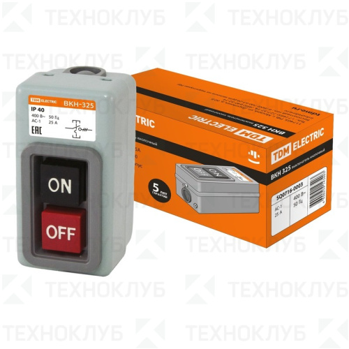Выключатель кнопочный ВКН-325 3п 25А IP40 TDM
