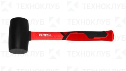 Киянка резиновая 450 гр. белая Elitech с ручкой из стекловолокна