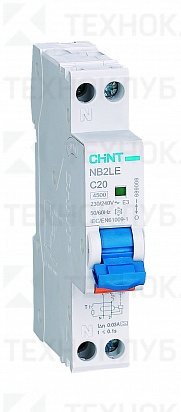 Автомат диф. NB2LE 1п+N  16A  30mA 6kA (18мм) электронный тип AС, х-ка C  CHINT