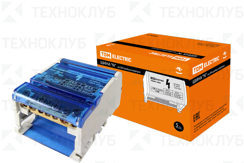 Шина нулевая на DIN-рейку в корпусе 4х 7групп TDM