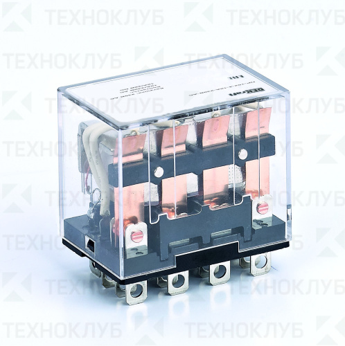 Реле промежуточное 4 контакта 10А 110V AC (ПР-102) с индикацией  DEKraft