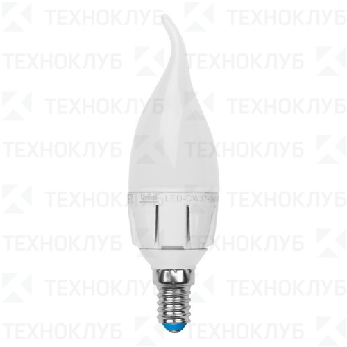 Лампа светодиод. E14   6W CW37 DIM Uniel 4000K