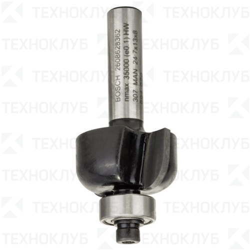 Фреза Bosch галтельная хв-8мм,ф24.7мм,R4\9мм