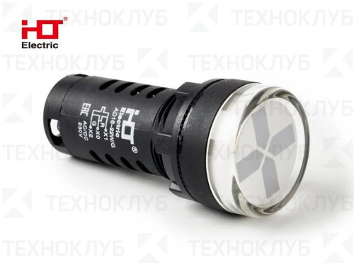 Лампа сигнальная d22мм 230V AC/DC красная/зеленая (LED) индикатор разъединителя  HLT