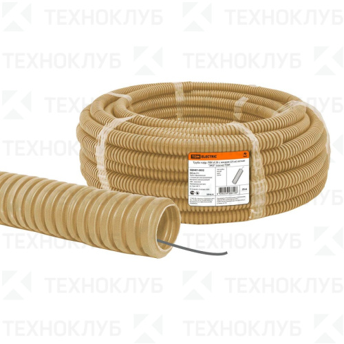 Труба гофрированная ПВХ D=20мм ( сосна) Dвн.=14,2мм TDM