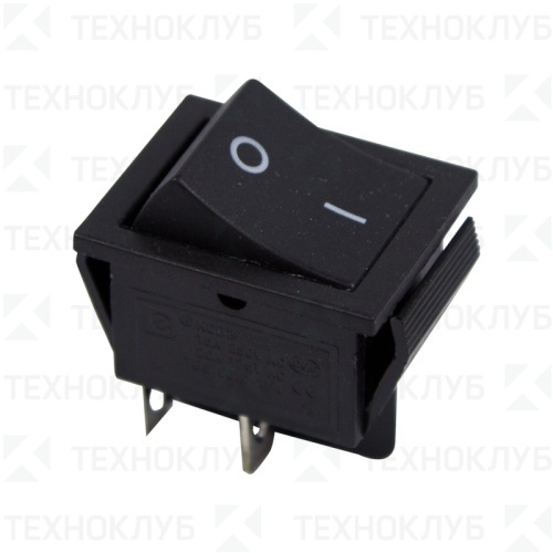 Выключатель клавишный (28.5x21) ON-OFF 250V 15A (4с) черный (RWB-501, SC-767)  REXANT