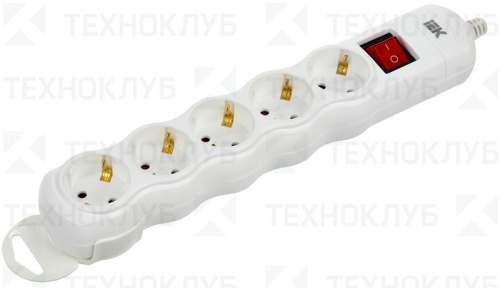 Розетка IEK колодка 5 гн с/з с вык. РПр05В