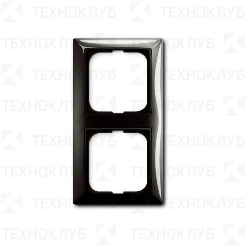 Рамка ABB Basic55 2-ая 2512-95-507 шато/черн